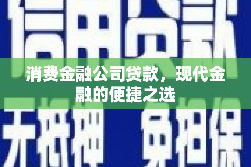 宽甸消费金融公司贷款，现代金融的便捷之选