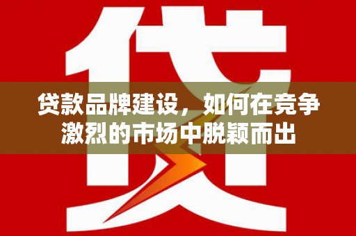 宽甸贷款品牌建设，如何在竞争激烈的市场中脱颖而出