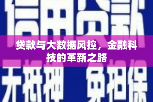 宽甸贷款与大数据风控，金融科技的革新之路