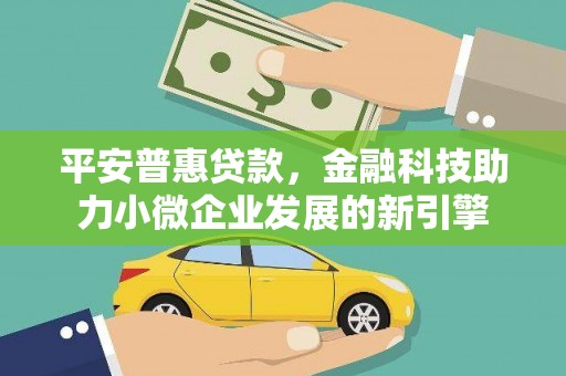 宽甸平安普惠贷款，金融科技助力小微企业发展的新引擎