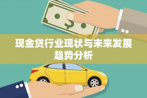 宽甸现金贷行业现状与未来发展趋势分析