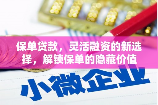 宽甸保单贷款，灵活融资的新选择，解锁保单的隐藏价值
