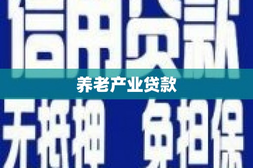 宽甸养老产业贷款
