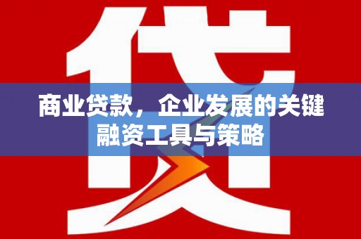 宽甸商业贷款，企业发展的关键融资工具与策略