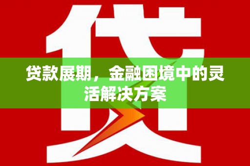宽甸贷款展期，金融困境中的灵活解决方案