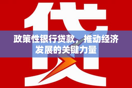 宽甸政策性银行贷款，推动经济发展的关键力量