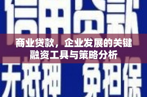 宽甸商业贷款，企业发展的关键融资工具与策略分析