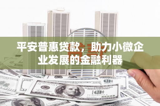宽甸平安普惠贷款，助力小微企业发展的金融利器