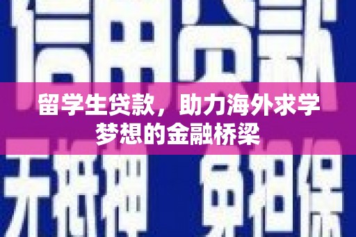宽甸留学生贷款，助力海外求学梦想的金融桥梁