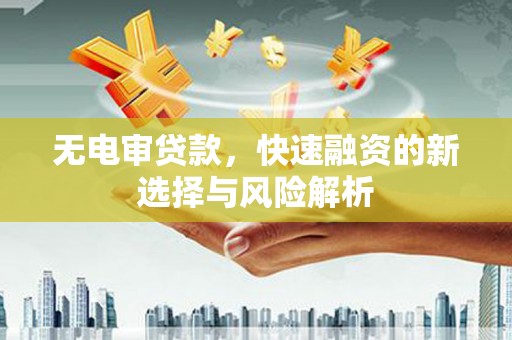宽甸无电审贷款，快速融资的新选择与风险解析