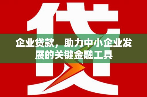 宽甸企业贷款，助力中小企业发展的关键金融工具