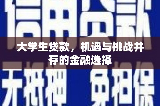 宽甸大学生贷款，机遇与挑战并存的金融选择
