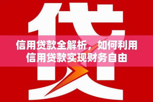 宽甸信用贷款全解析，如何利用信用贷款实现财务自由