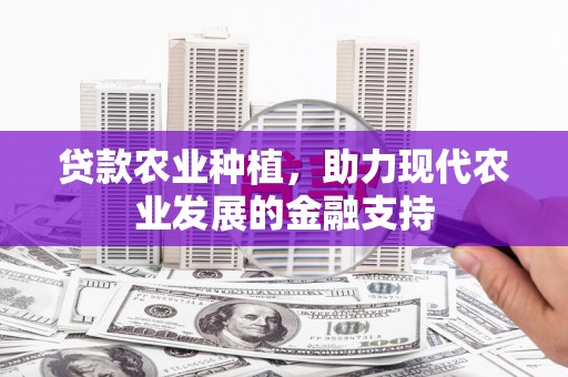 宽甸贷款农业种植，助力现代农业发展的金融支持